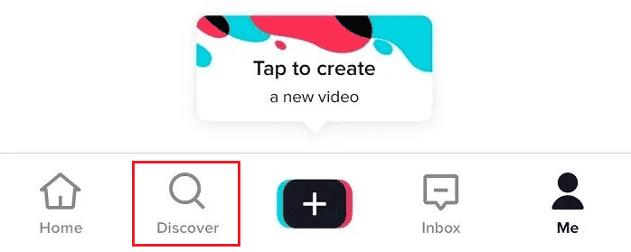 Atingeți fila Discover din bara de jos a ecranului