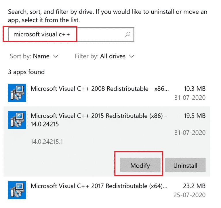 modifica microsoft visual c plus plus