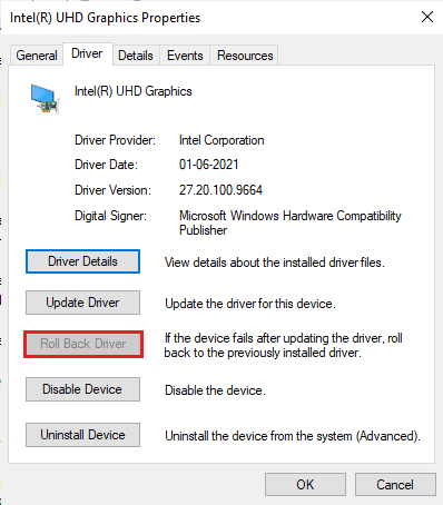 revertir los controladores de su computadora