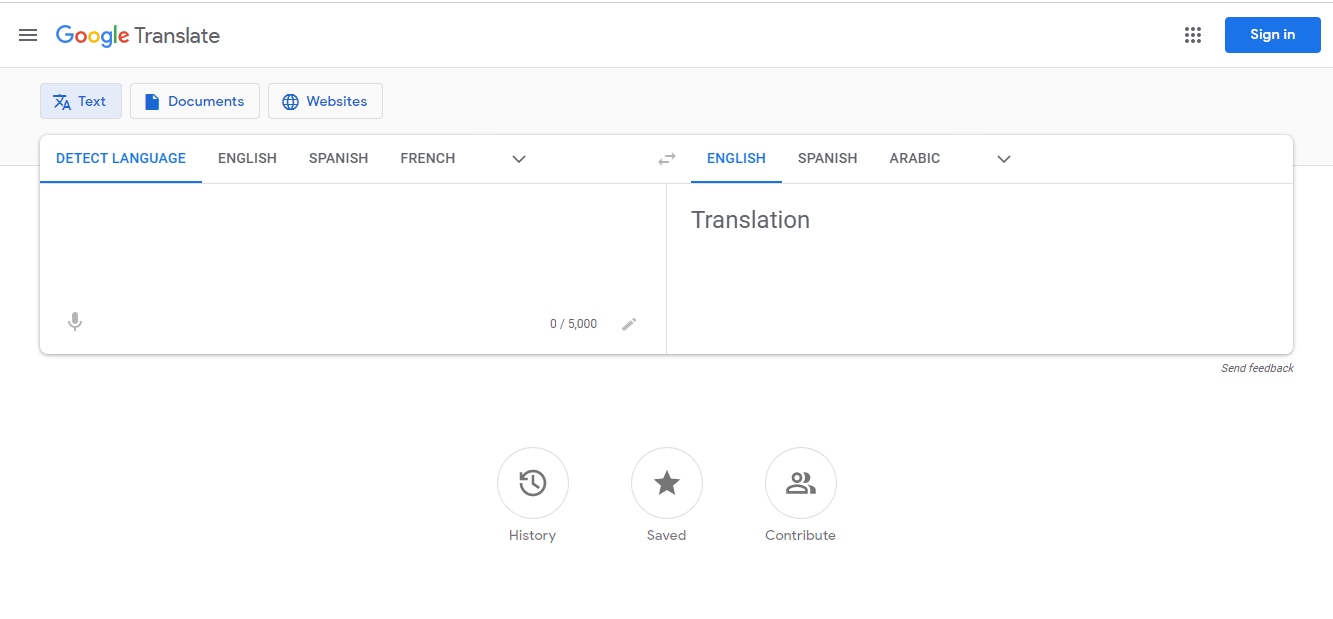 Abre el Traductor de Google