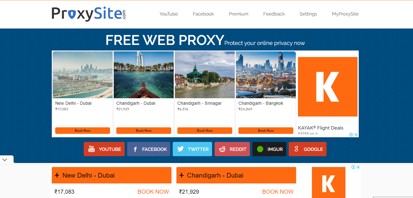 ProxySite.com'u açın