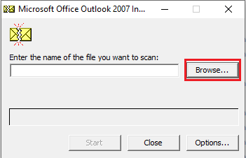 Faceți clic pe butonul Răsfoire pentru a introduce numele fișierului pe care doriți să îl scanați