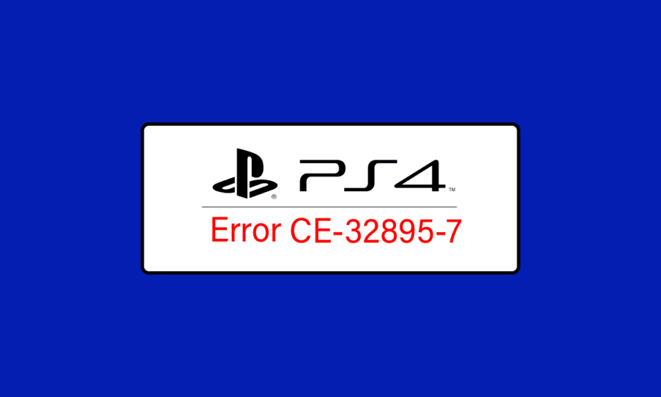 PS4 CE-32895-7 エラーを修正