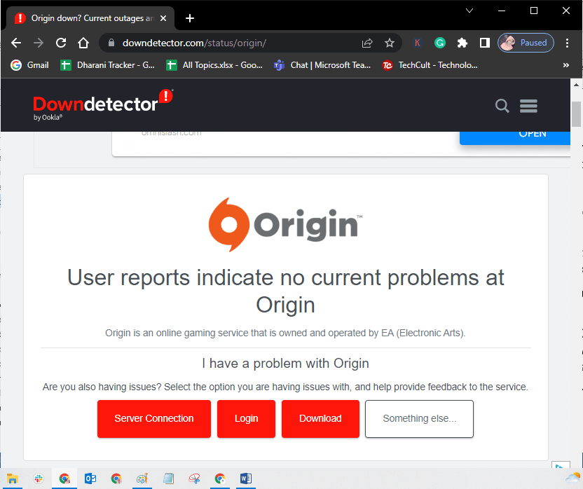 downdetector de origem