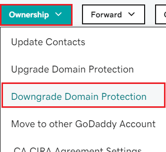 คลิกที่แท็บ Ownership - คลิกที่ Downgrade Privacy Protection