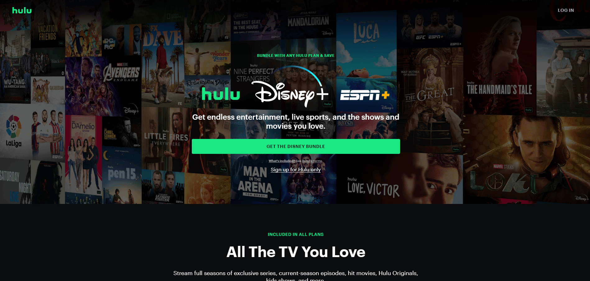 ไปที่เว็บไซต์ Hulu บนเบราว์เซอร์