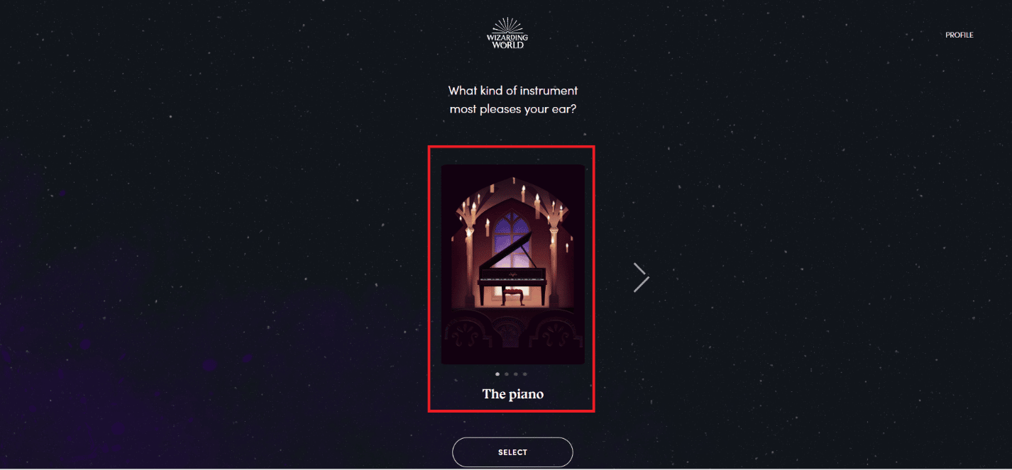 เลือกเปียโน | คุณสามารถทำการทดสอบบ้าน Pottermore อีกครั้งได้ไหม