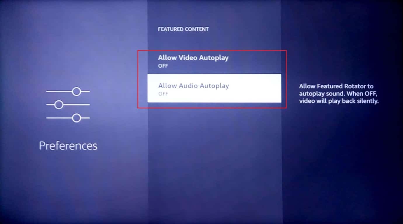 redare automată video și audio dezactivată. Remediați problema lentă a Amazon Fire Stick