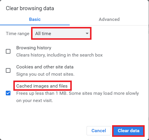 Eliminar caché de Google Chrome. Solucionar el error de video 5 en las diapositivas de Google