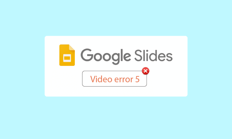 Correction de l'erreur vidéo 5 dans Google Slides