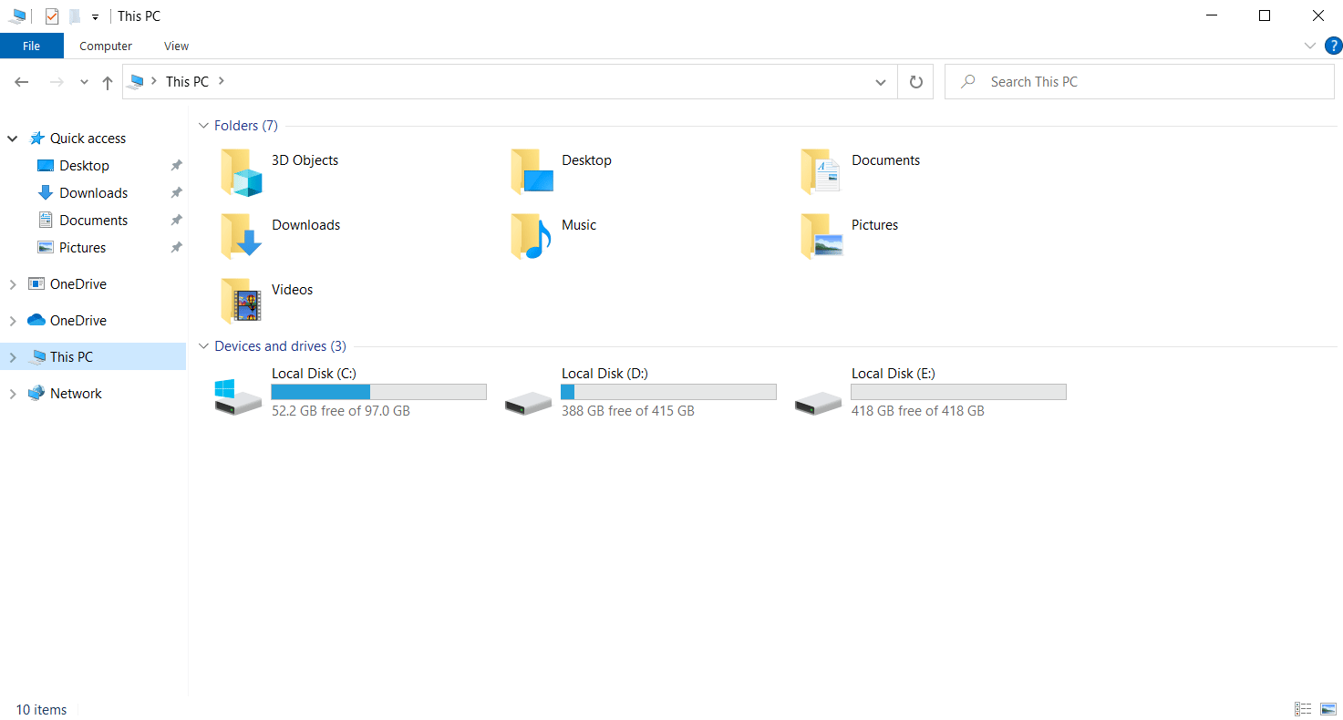 luncurkan File Explorer. Perbaiki Risiko Kesalahan Fatal Hujan pada Aksi Nomor 1