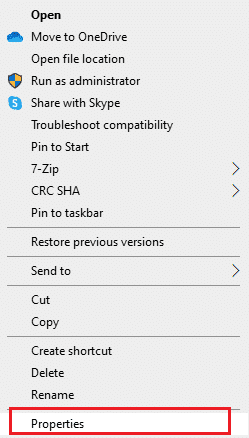pilih properti. Perbaiki Kesalahan WOW51900314 di Windows 10