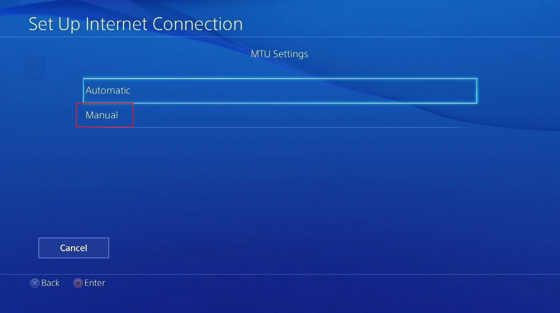 ps4 mtu manual de configuración