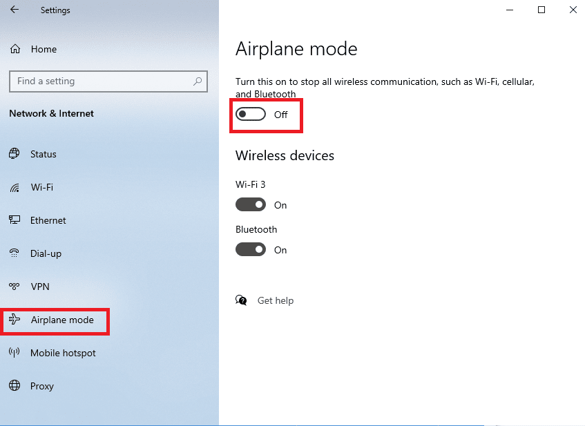 Kliknij kartę Tryb samolotowy i włącz opcję Tryb samolotowy. Napraw problem z połączeniem USB telefonu z systemem Android