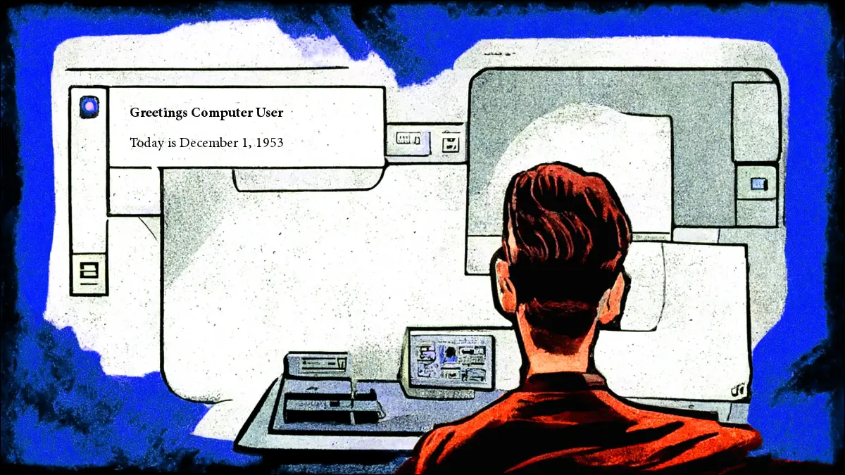 Un'illustrazione dell'utente del computer