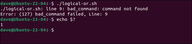 Verwenden des logischen OR-Operators zum Aufrufen der Fehlerbehandlungsroutine in einem Skript