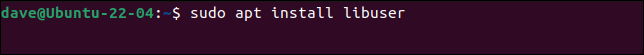 在 Ubuntu 上安裝 libuser