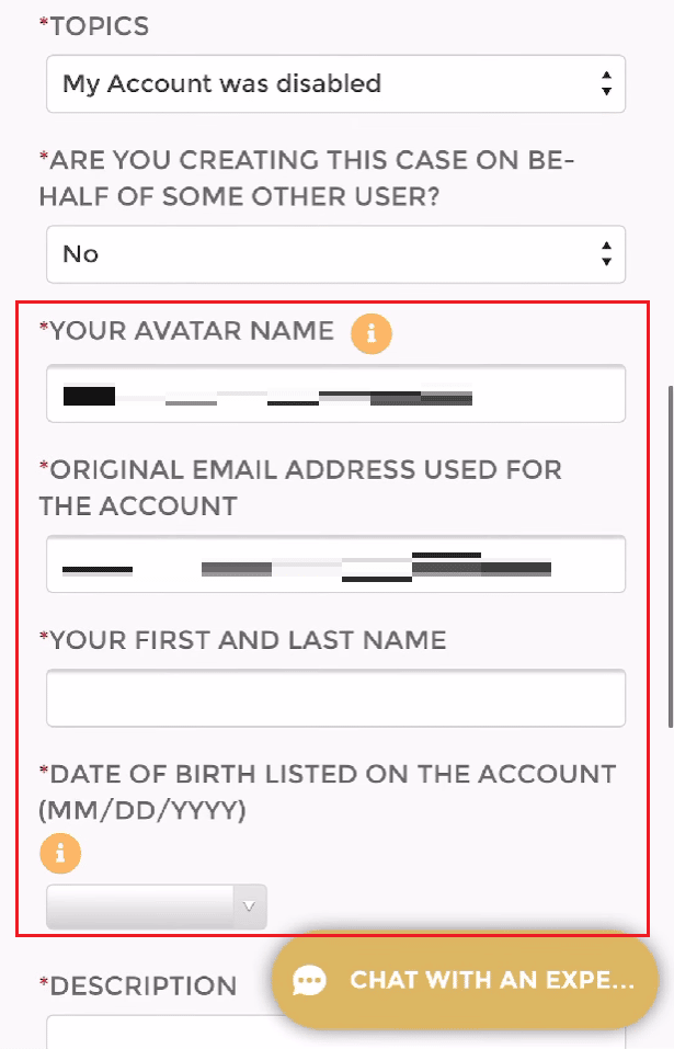 nome avatar, email, nome e cognome, data di nascita | IMVU elimina gli account inattivi?