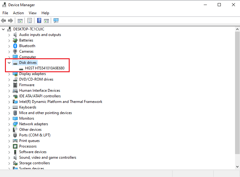 développez le lecteur de disque. Correction de l'IRQL du pilote non inférieur ou égal à l'erreur Rtwlane Sys