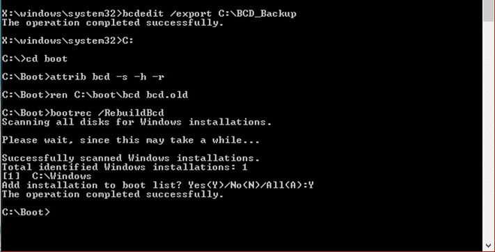 backup bcdedit apoi reconstruiți bcd bootrec. Remediați problema dispozitivului de pornire în Windows 10