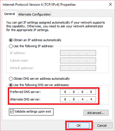 Ändern Sie die DNS-Einstellungen in Windows 10