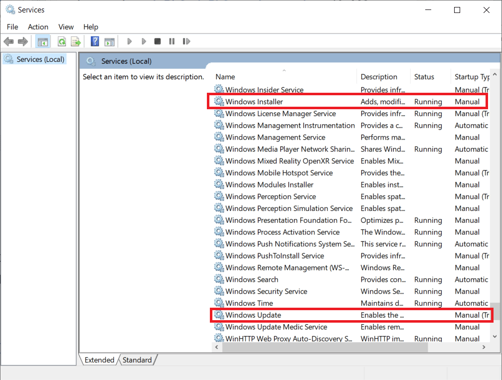 บริการ Windows Update และ Windows Installer แก้ไขข้อผิดพลาด 0x800705b3 ใน Windows Update