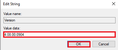 Ändern Sie die Wertdaten und klicken Sie auf OK | So installieren Sie DirectX in Windows 10 neu