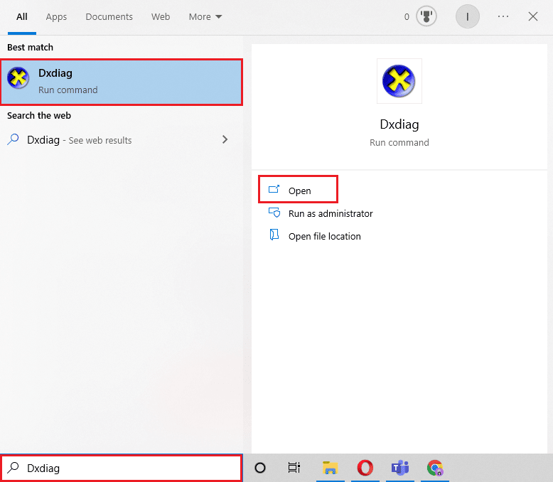 Apri Dxdiag | Come aggiornare DirectX in Windows 10 (1)