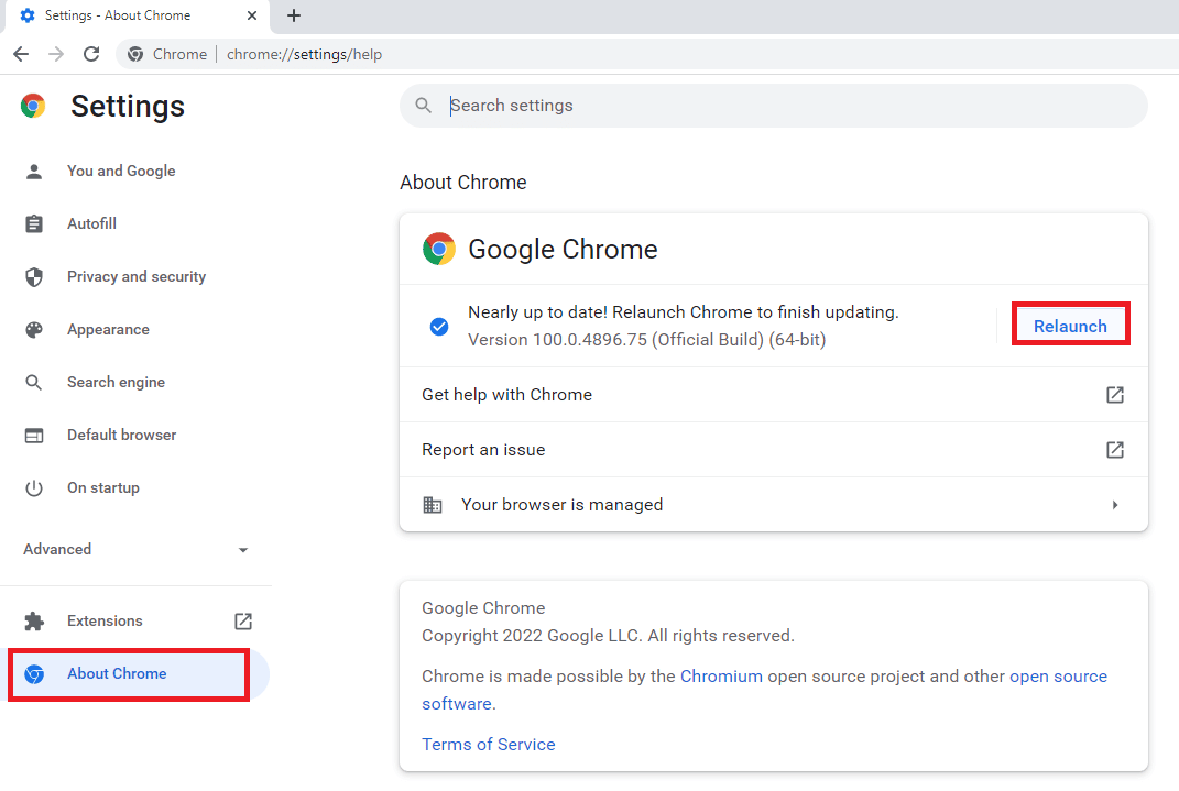 Perbarui Google Chrome. Perbaiki Kesalahan Tak Terduga di Netflix