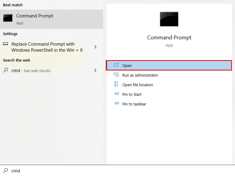 buka command prompt