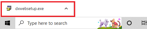 Faceți clic pe fișierul dxwebsetup.exe
