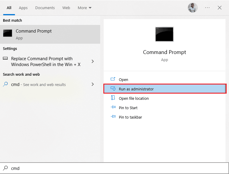 buka command prompt sebagai administrator