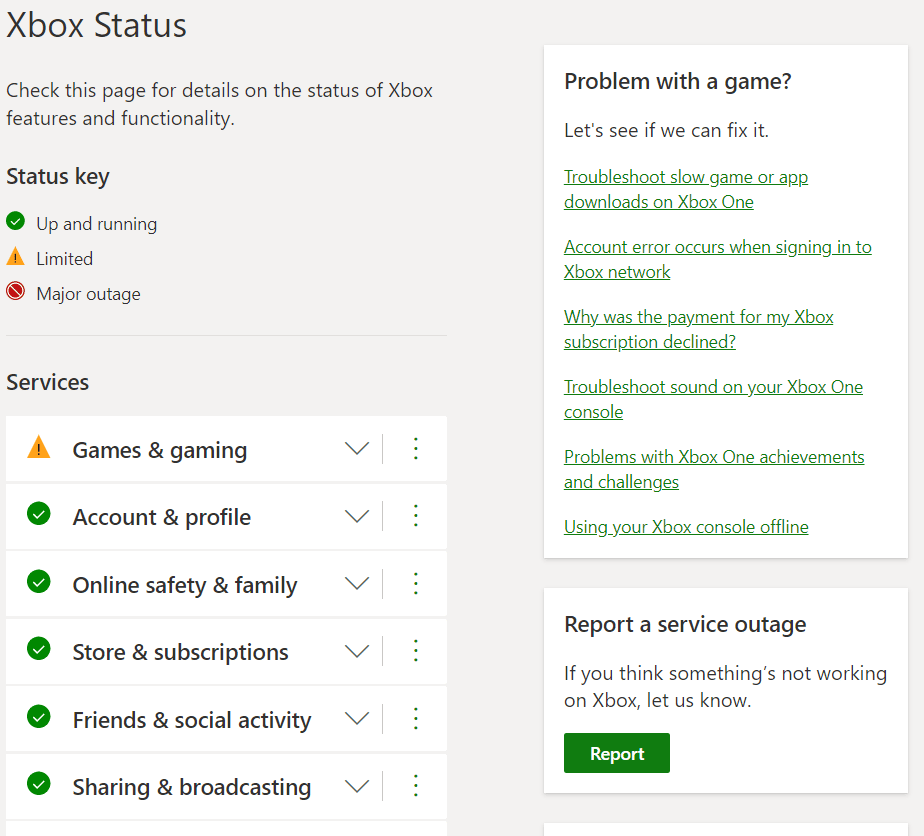 xbox ステータス。 Xbox Live エラー コード 80072ef3 を修正