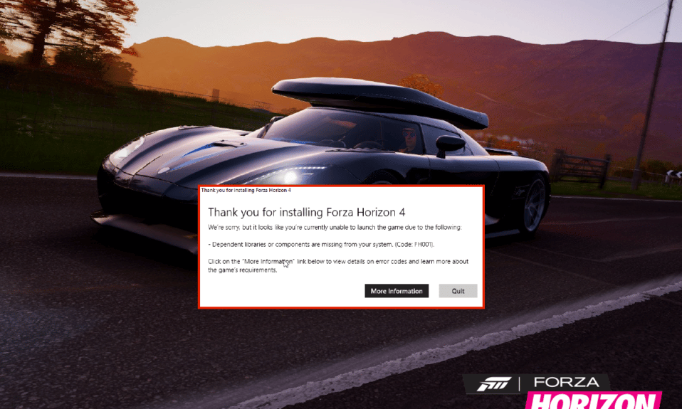 Исправление Forza Horizon 4 FH001 в Windows 10