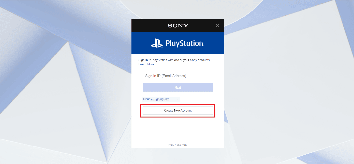 Klik Buat Akun Baru | Bisakah Anda masuk ke akun ps4 Anda di ps4 lain?