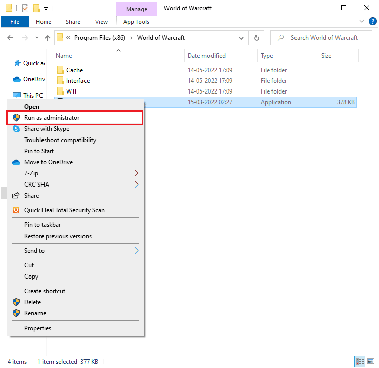 arahkan ke direktori file setup Wow.exe dan pilih opsi Run as administrator