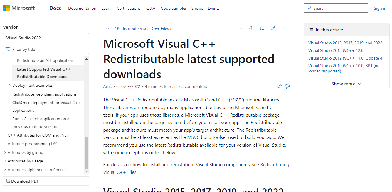 MSVC++ の最新バージョンをダウンロード | Microsoft Visual C++ 再頒布可能パッケージを修復する方法