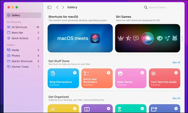 Ярлыки в macOS Monterey.