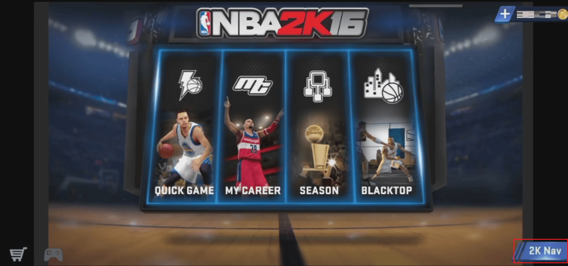 แตะที่ 2K Nav | จำเป็นต้องอัปเดต NBA 2K16