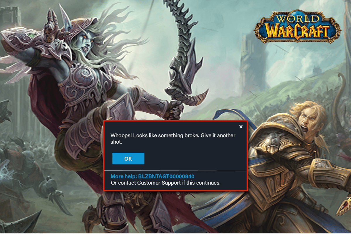 แก้ไขไม่สามารถอัปเดต World of Warcraft BLZBNTAGT00000840 ข้อผิดพลาด