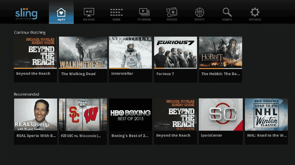 Application Sling TV