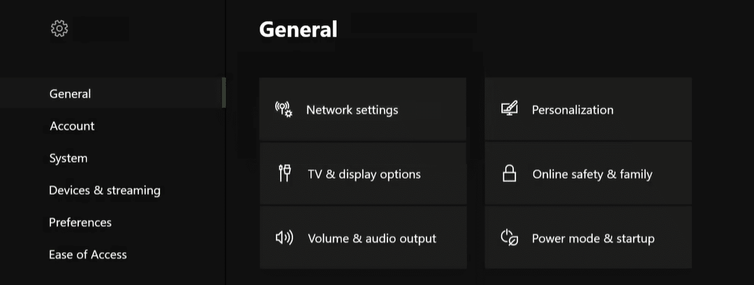 configuración general xbox one