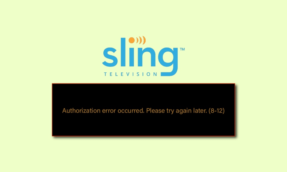 Reparar el mensaje de error 8-12 de Sling TV