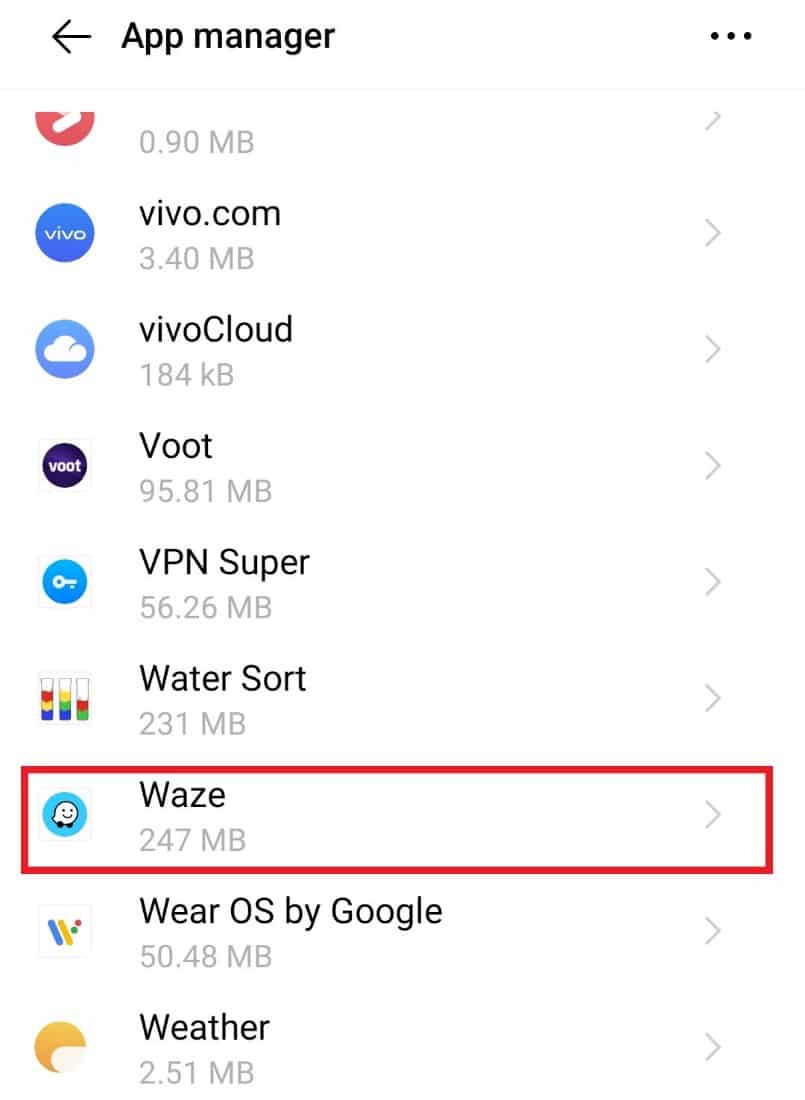 Waze'e dokunun