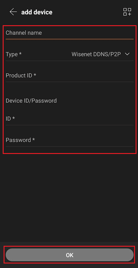 Manuel - Nom du canal, Type, ID produit, ID appareil et Mot de passe - OK | réinitialiser votre DVR Wisenet aux paramètres d'usine