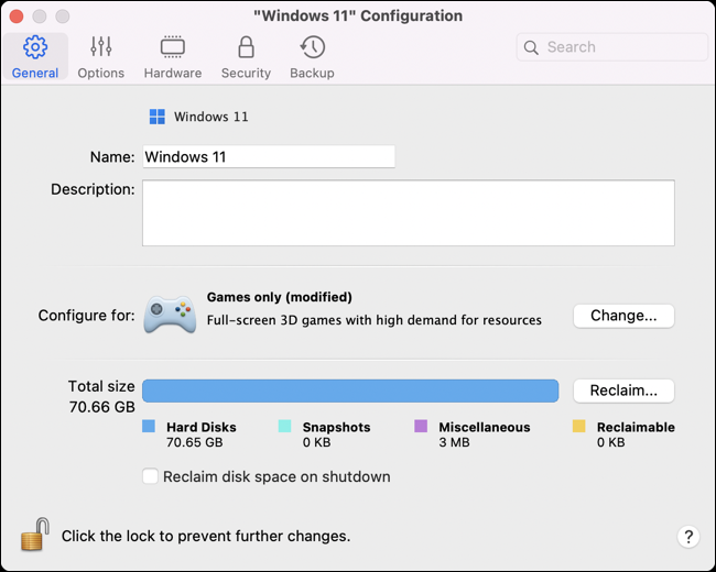 Configurazione di Parallels Desktop 18