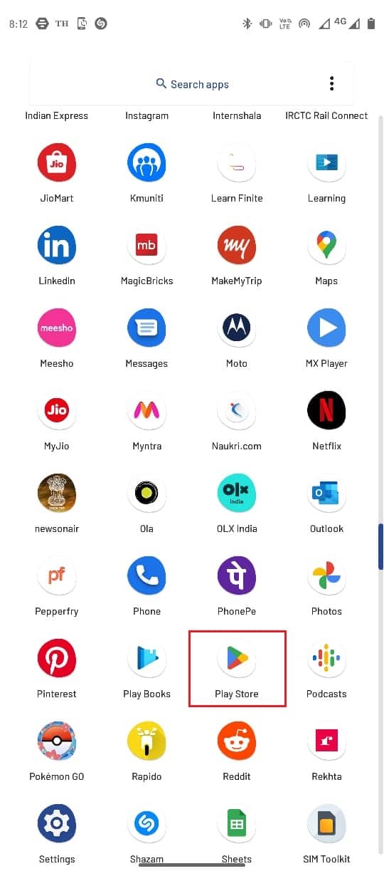 Navigieren und öffnen Sie den Google Play Store. Beheben Sie Discord einen unbekannten Netzwerkfehler