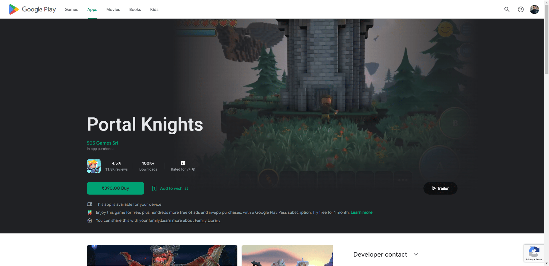 Portal Knights memainkan halaman web toko. Game Terbaik Seperti Legend of Zelda untuk Android