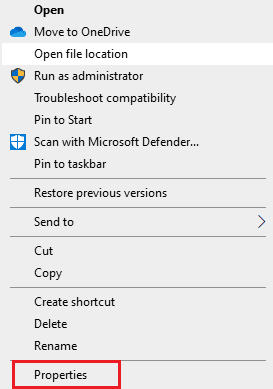 Klicken Sie auf Eigenschaften. Fix Arbiter.dll wurde in Windows 10 nicht gefunden