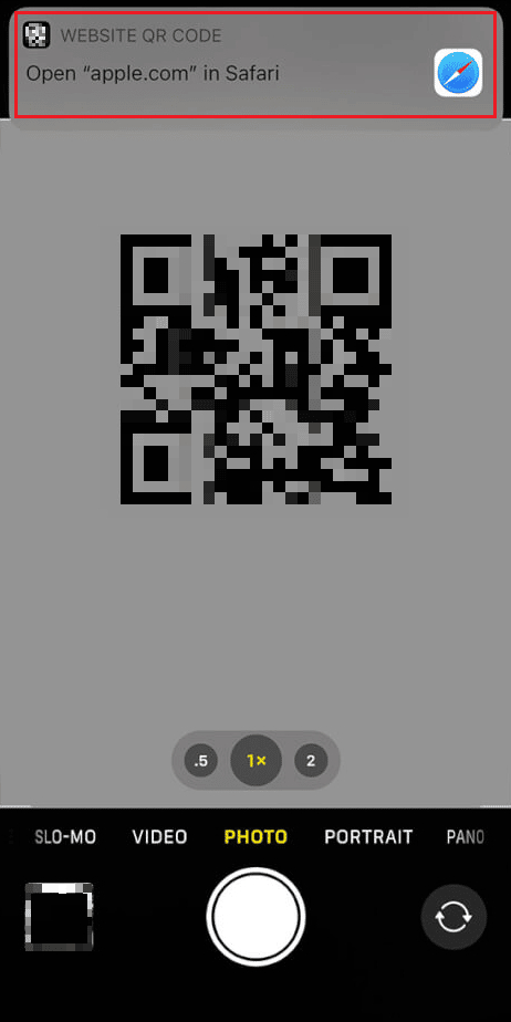 WEBSITE QR CODE 通知をタップして、その QR コードの Web サイトに移動します。キャリアから QR コードを取得する方法